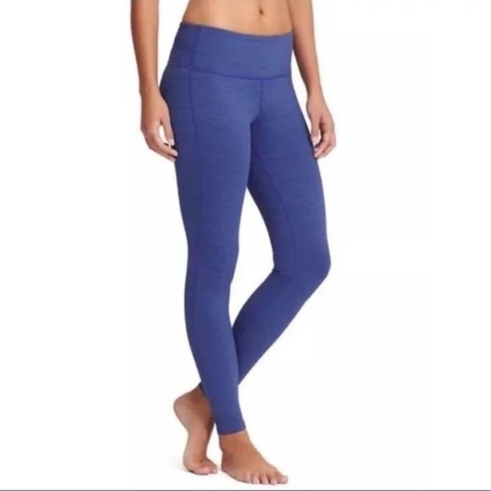 Athleta Space Dye Blue Chaturanga Full Length Leggings Size XXS